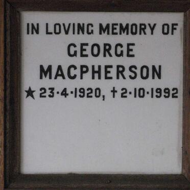 MACPHERSON George 1920-1992