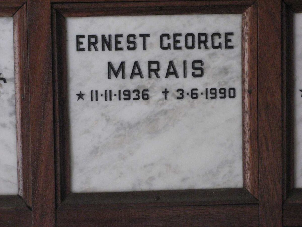 MARAIS Ernest George 1936-1990