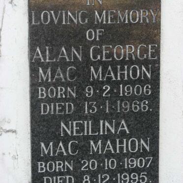 MACMAHON Alan George 1906-1966 &amp; Neilina 1907-1995