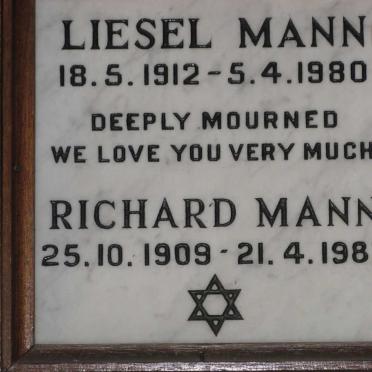 MANN Richard 1909-1987 &amp; Liesel 1912-1980