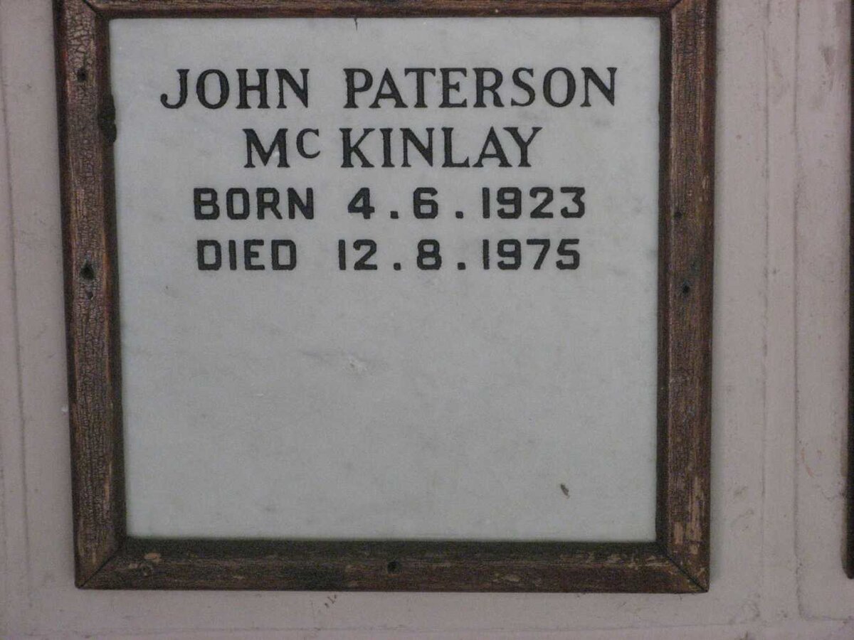 McKINLAY John Paterson 1923-1975