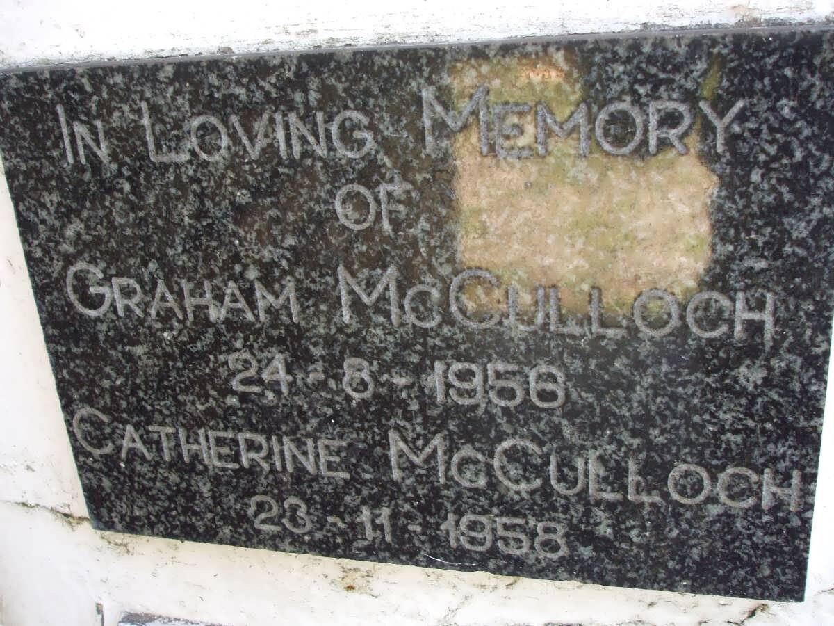 McCULLOCH Graham -1956 &amp; Catherine -1958