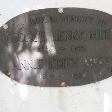 MEEK George Henry 1876-1939 &amp; Annie Edith 1880-1954