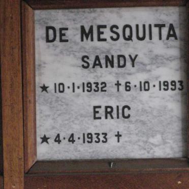 MESQUITA Eric, de 1933- &amp; Sandy 1932-1993