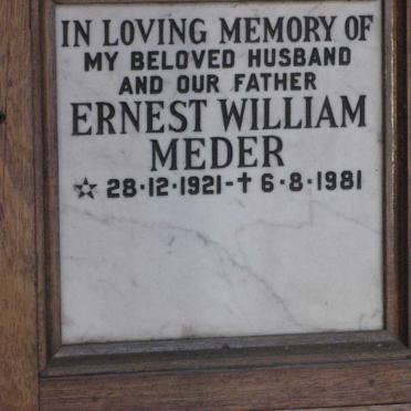 MEDER Ernest William 1921-1981