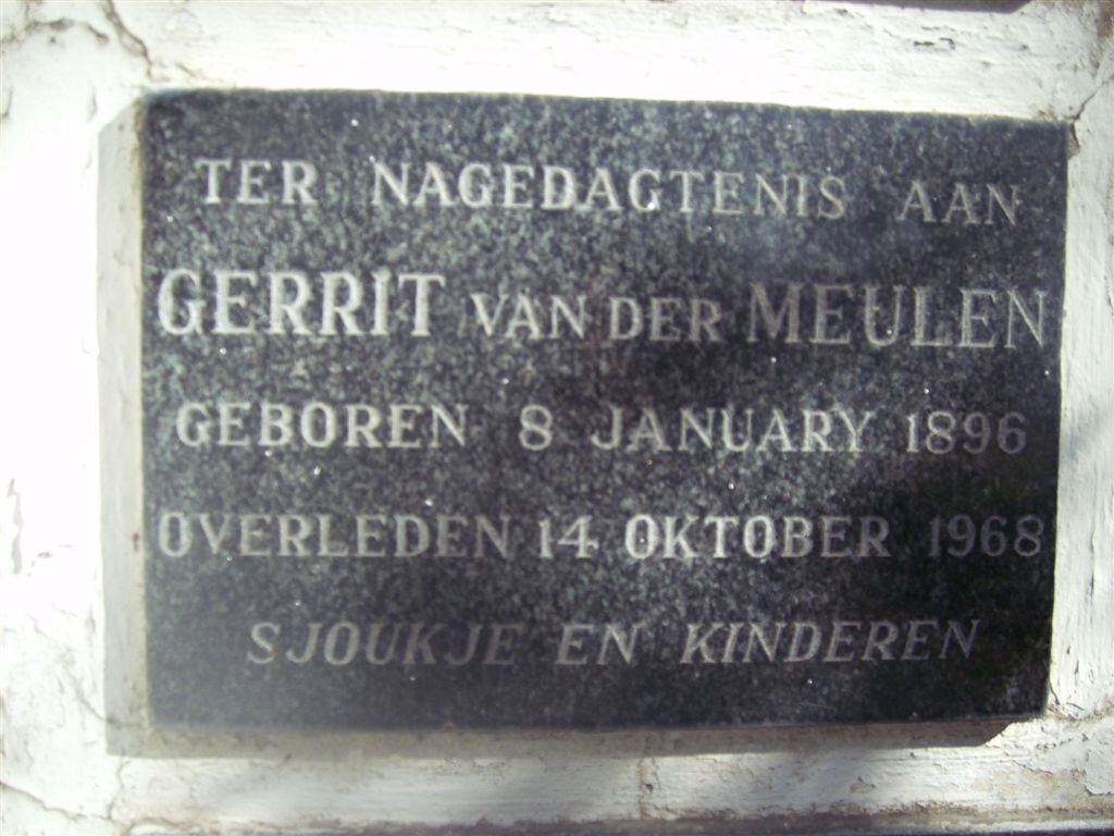 MEULEN Gerrit, van der 1896-1968