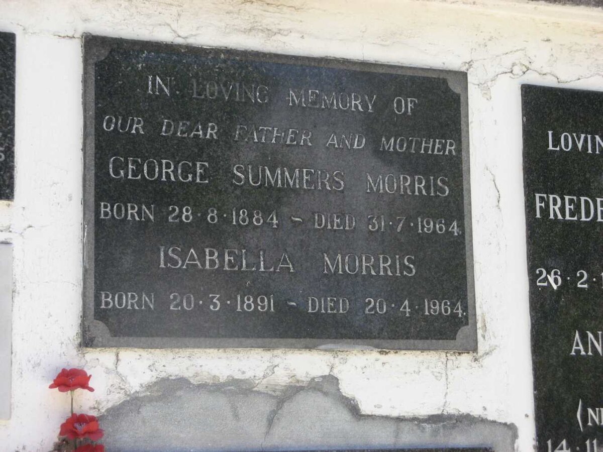 MORRIS George Summers 1884-1964 &amp; Isabella 1891-1964