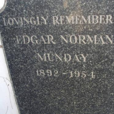 MUNDAY Edgar Norman 1892-1954