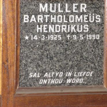 MULLER Bartholomeüs Hendrikus 1925-1990