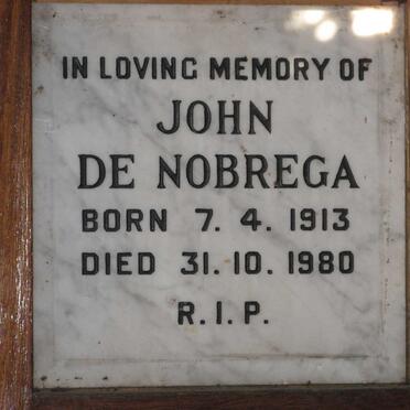 NOBREGA John, de 1913-1980