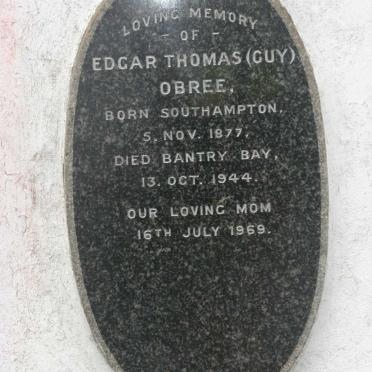 O'BREE Edgar Thomas 1877-1944 &amp; ?-1969