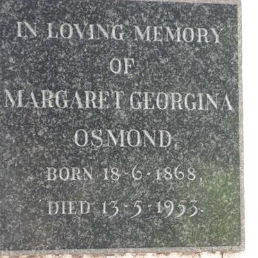 OSMOND Margaret Georgina 1868-1953