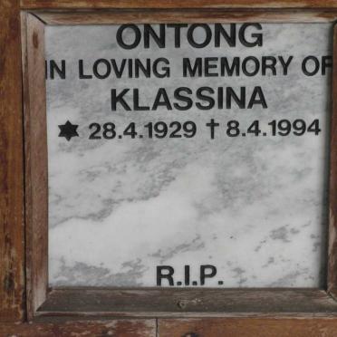 ONTONG Klassina 1929-1994