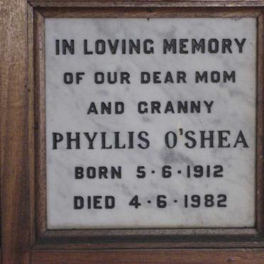 O'SHEA Phyllis 1912-1982