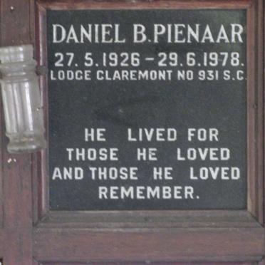 PIENAAR Daniel B. 1926-1978