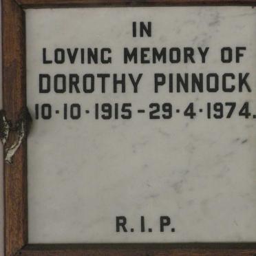 PINNOCK Dorothy 1915-1974