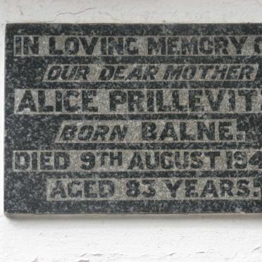 PRILLEVITZ Alice nee BALNE -1943