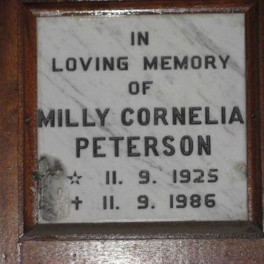 PETERSON Milly Cornelia 1925-1986