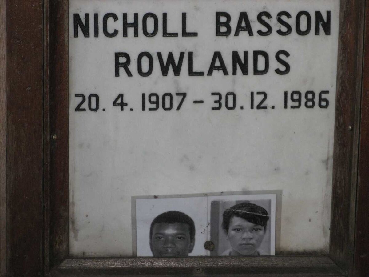 ROWLANDS Nicholl Basson 1907-1986