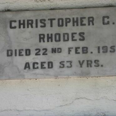 RHODES Christopher C. -1951