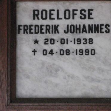ROELOFSE Frederik Johannes 1938-1990