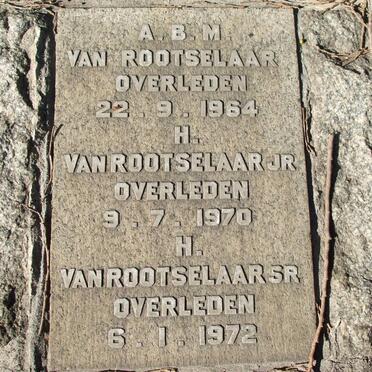 ROOTSELAAR A.B.M., van -1964 :: VAN ROOTSELAAR H. -1970 :: VAN ROOTSELAAR H. -1972