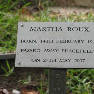 ROUX Martha 1918-2007