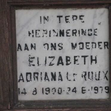 ROUX Elizabeth Adriana, le 1900-1979