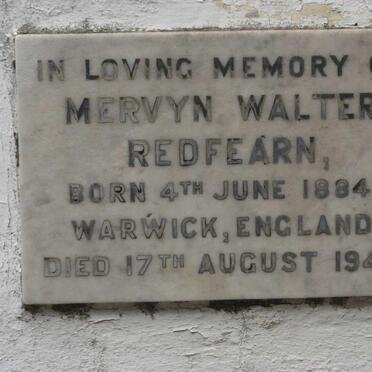 REDFEARN Mervyn Walter 1884-1949