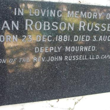 RUSSELL Ian Robson 1881-1962
