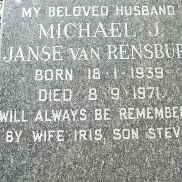 RENSBURG Michael J., Janse van 1939-1971