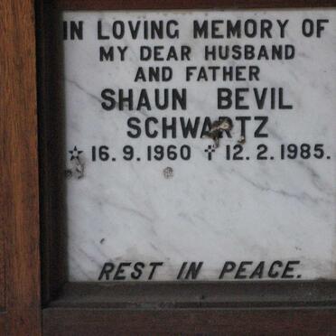 SCHWARTZ Shaun Bevil 1960-1985