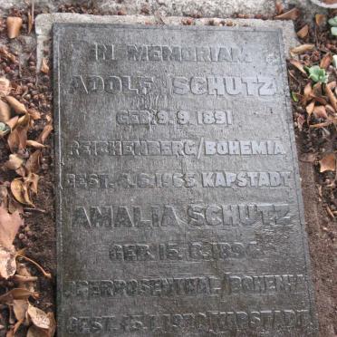 SCHUTZ Adolf 1891-1965 &amp; Amelia 1894-1970