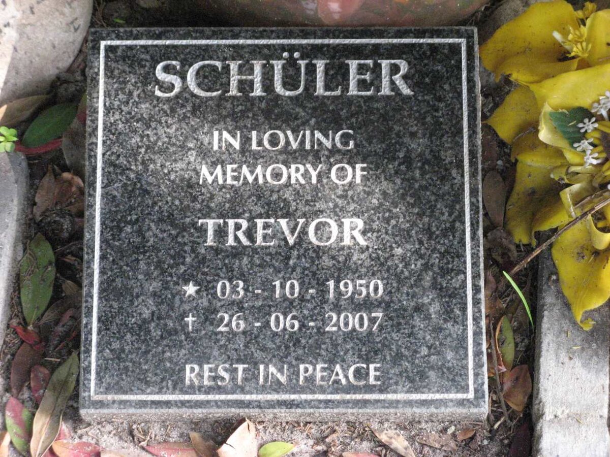 SCHULER Trevor 1950-2007