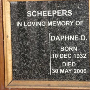 SCHEEPERS Daphne D. 1932-2006