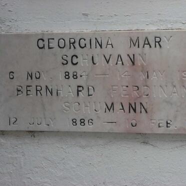 SCHUMANN Bernhard Ferdinand 1886-1962 &amp; Georgina Mary 1884-1945
