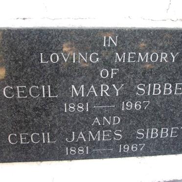 SIBBETT Cecil James 1881-1967 :: SIBBETT Cecil Mary 1881-1967