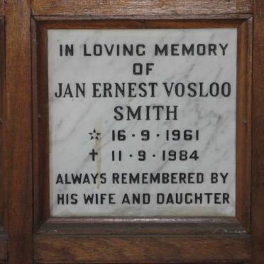 SMITH Jan Ernest Vosloo 1961-1984