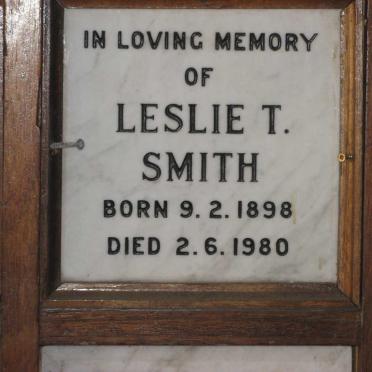 SMITH Leslie T. 1898-1980