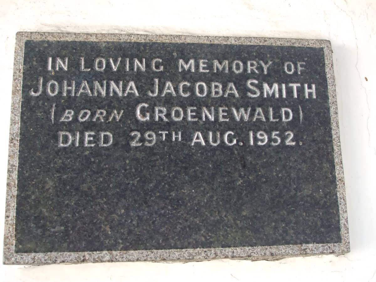 SMITH Johanna Jacoba nee GROENEWALD -1952