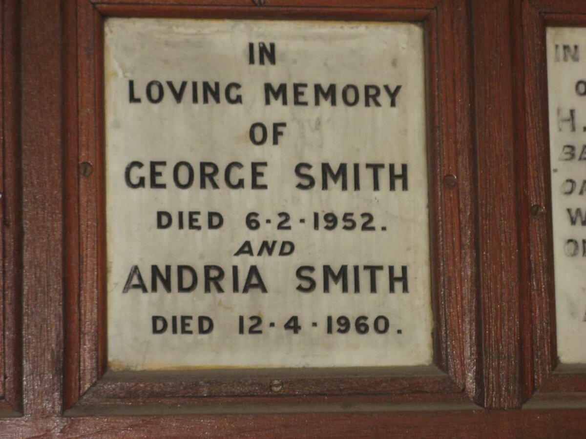 SMITH George -1952 &amp; Andria -1960
