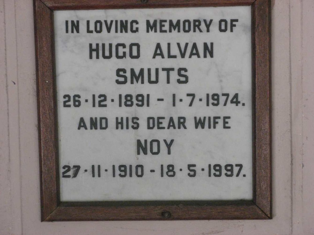 SMUTS Hugo Alvan 1891-1974 &amp; Noy 1910-1997