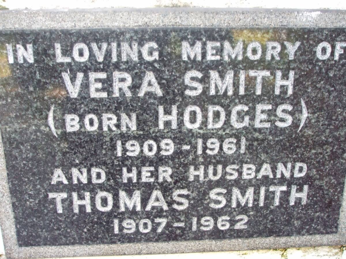 SMITH Thomas 1907-1962 &amp; Vera HODGES 1909-1961