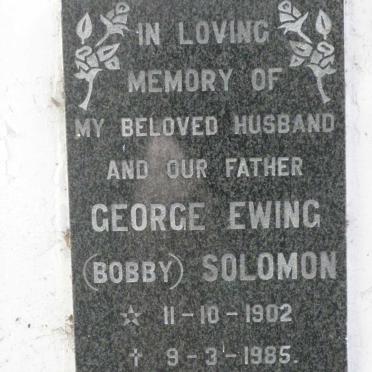 SOLOMON George Ewing 1902-1985