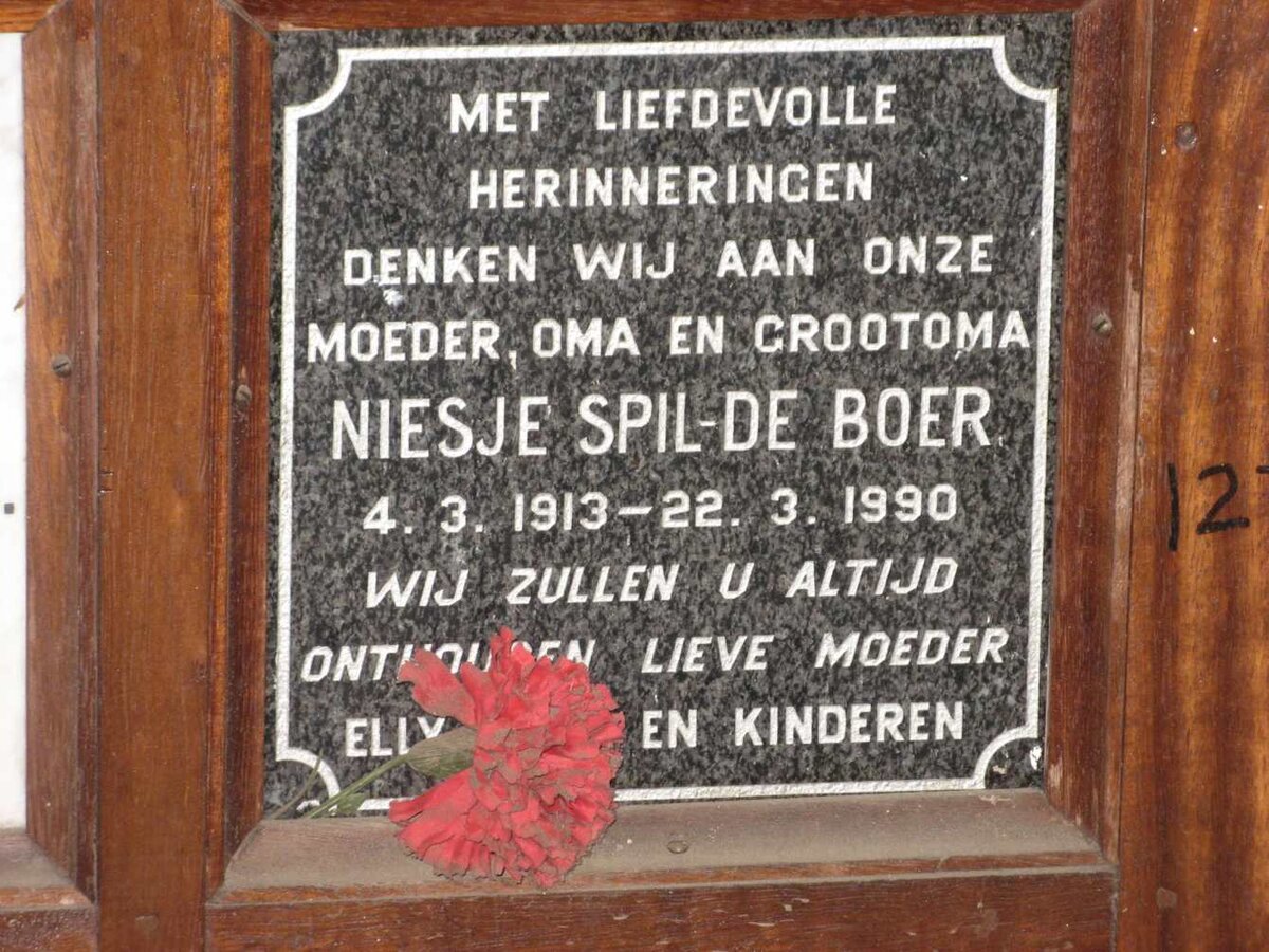 SPIL Niesje nee DE BOER 1913-1990
