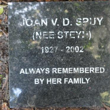 SPUY Joan, v.d. nee STEYN 1927-2002