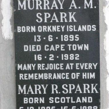 SPARK Murray A.M. 1895-1982 &amp; Mary R. 1895-1988