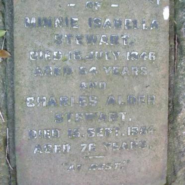 STEWART Charles Alder -1954 &amp; Minnie Isabella -1946