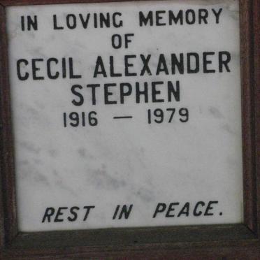 STEPHEN Cecil Alexander 1916-1979