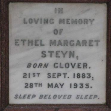 STEYN Ethel Margaret nee CLOVER 1883-1935